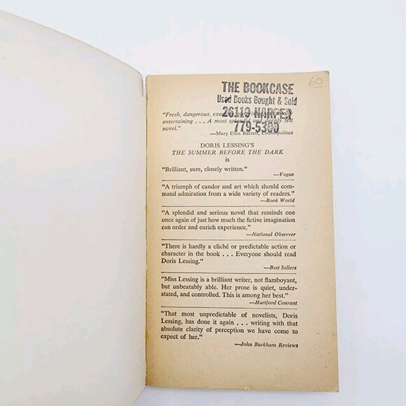 The Summer before the Dark Doris Lessing vintage paperback 1974 Bantam - Picture 3 of 5